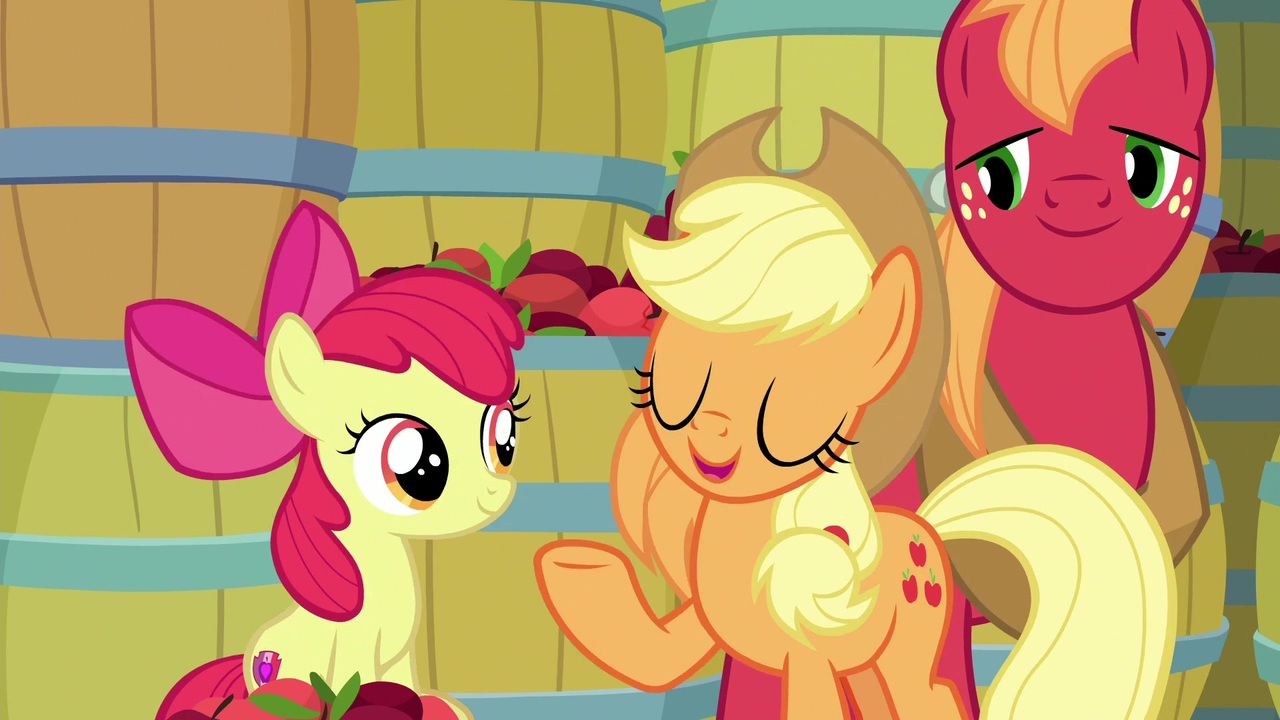 2059829 Safe Screencap Apple Bloom Applejack Big Macintosh Pony