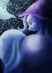 Size: 2480x3508 | Tagged: safe, artist:faeth, trixie, pony, g4, clothes, digital art, female, hat, high res, solo, the great and powerful ass, trixie's hat