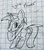 Size: 2146x2460 | Tagged: safe, artist:rainbow eevee, lyra heartstrings, pony, g4, cute, female, graph paper, high res, lineart, lyrabetes, missing cutie mark, old art, pen drawing, solo, traditional art