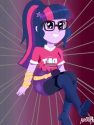 Size: 1800x2400 | Tagged: safe, artist:artmlpk, sci-twi, twilight sparkle, equestria girls, festival filters, festival looks, g4, my little pony equestria girls: better together, cute, female, geode of telekinesis, magical geodes, photo, sitting, smiling, solo, twiabetes