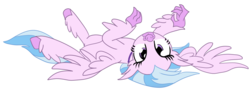 Size: 1760x661 | Tagged: safe, artist:sintakhra, silverstream, classical hippogriff, hippogriff, g4, behaving like a cat, cute, diastreamies, female, on back, simple background, solo, transparent background
