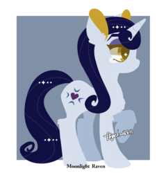Size: 1280x1340 | Tagged: safe, artist:snow angel, moonlight raven, pony, unicorn, g4, abstract background, chest fluff, colored pupils, ear fluff, female, leg fluff, mare, profile, solo
