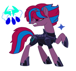 Size: 1147x1080 | Tagged: safe, artist:徐詩珮, oc, oc:starry shadow, pony, unicorn, g4, my little pony: the movie, armor, base used, broken horn, female, horn, magic, magical lesbian spawn, mare, next generation, offspring, parent:spring rain, parent:tempest shadow, parents:springshadow, simple background, transparent background