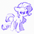 Size: 900x900 | Tagged: safe, artist:dawnfire, rarity, pony, unicorn, g4, female, mare, missing cutie mark, monochrome, simple background, sketch, solo, white background