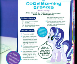 Size: 3078x2545 | Tagged: safe, starlight glimmer, pony, unicorn, g4, my little pony baking book, official, book, dialogue, female, high res, implied twilight sparkle, recipe, solo