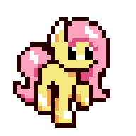 Size: 192x192 | Tagged: safe, artist:bitassembly, fluttershy, pony, g4, animated, female, gif, pixel art, simple background, solo, sprite, transparent background