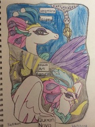 Size: 2592x1936 | Tagged: safe, artist:artistic20xl, queen novo, classical hippogriff, hippogriff, seapony (g4), g4, my little pony: the movie, traditional art
