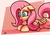 Size: 1499x1050 | Tagged: dead source, safe, artist:hc0, fluttershy, pegasus, pony, spider, g4, female, floppy ears, heart eyes, looking at something, prone, solo, wingding eyes