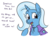 Size: 677x497 | Tagged: safe, artist:jargon scott, trixie, pony, unicorn, g4, bust, dialogue, dirt, eating, eating dirt, female, horses doing horse things, mare, open mouth, pica, portrait, sad, simple background, solo, trixie is poor, white background