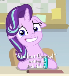 Size: 877x965 | Tagged: safe, screencap, starlight glimmer, pony, g4, student counsel, bracelet, cropped, female, floppy ears, jewelry, josh haber, mare, solo