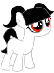 Size: 773x1032 | Tagged: safe, alternate version, artist:cadence121, artist:undeadponysoldier, edit, vector edit, oc, oc only, oc:foalita, earth pony, pony, adorable face, background removed, base used, cute, eyeliner, eyeshadow, female, filly, goth, gothic eyeliner, gothic lolita, makeup, pigtails, simple background, solo, trace, transparent background, vector