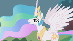 Size: 1280x720 | Tagged: safe, screencap, princess celestia, alicorn, pony, g4, swarm of the century, crown, female, jewelry, regalia