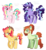 Size: 1357x1466 | Tagged: safe, artist:unoriginai, oc, oc only, alicorn, pegasus, pony, unicorn, adoptable, alicorn oc, coat markings, cowboy hat, cute, dreadlocks, female, hat, lipstick, magical lesbian spawn, male, mare, offspring, parent:applejack, parent:fluttershy, parent:princess celestia, parent:princess luna, parent:starlight glimmer, parent:strawberry sunrise, parents:applerise, parents:flutterlestia, parents:starluna, parents:treeburst, simple background, socks (coat markings), stallion, text, transparent background