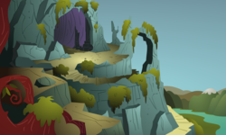 Size: 11786x7086 | Tagged: safe, artist:havebkyourway, dragonshy, g4, season 1, .svg available, background, cave, dragon mountain, no pony, resource, scenery, vector
