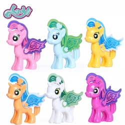Size: 900x900 | Tagged: safe, applejack, cheerilee, fluttershy, pinkie pie, rainbow dash, sweetie belle, alicorn, pony, g4, alicornified, bootleg, female, heart eyes, irl, lanyi, my little pony pop!, photo, pinkiecorn, race swap, simple background, toy, white background, wingding eyes, xk-class end-of-the-world scenario