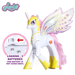 Size: 900x900 | Tagged: safe, daybreaker, princess celestia, alicorn, pony, g4, battery, battery slot, bootleg, fairy wings, female, irl, lanyi, photo, simple background, solo, toy, white background, wings