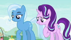 Size: 1920x1080 | Tagged: safe, screencap, starlight glimmer, trixie, pony, student counsel