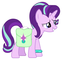 Size: 1693x1649 | Tagged: safe, artist:sonofaskywalker, starlight glimmer, pony, unicorn, g4, student counsel, bracelet, female, jewelry, mare, saddle bag, simple background, solo, transparent background, vector