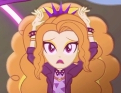 Size: 400x307 | Tagged: safe, screencap, adagio dazzle, equestria girls, equestria girls series, find the magic, g4, spoiler:eqg series (season 2), adoragio, cropped, cute, female, looking at you, open mouth, solo, spiked wristband, wristband