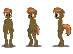 Size: 6667x5000 | Tagged: source needed, useless source url, safe, artist:flash equestria photography, button mash, earth pony, anthro, unguligrade anthro, g4, barbie doll anatomy, looking at you, male, reference sheet, simple background, smiling, solo, son, transparent background