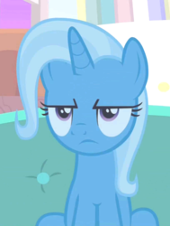 Size: 454x600 | Tagged: safe, edit, edited screencap, screencap, trixie, pony, unicorn, g4, student counsel, cropped, female, solo, starlight's office, trixie is not amused, unamused