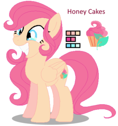 Size: 386x412 | Tagged: safe, artist:awoomarblesoda, oc, oc only, oc:honey cakes, pegasus, pony, base used, female, magical lesbian spawn, mare, offspring, parent:fluttershy, parent:pinkie pie, parents:flutterpie, simple background, solo, transparent background