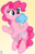 Size: 776x1224 | Tagged: safe, artist:rainbow eevee, pinkie pie, earth pony, pony, g4, cheek fluff, chest fluff, cotton candy, cute, diapinkes, female, food, gradient background, hoof hold, nom, simple background, solo