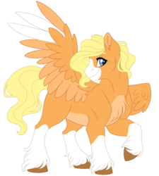 Size: 1024x1138 | Tagged: safe, artist:azure-art-wave, oc, oc only, oc:sketch a. doodle, pegasus, pony, female, mare, simple background, solo, transparent background, two toned wings, wings