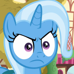 Size: 793x799 | Tagged: safe, screencap, trixie, pony, unicorn, student counsel, angery, angry, cropped, cute, diatrixes, faic, female, madorable, mare, meme, solo, special eyes