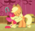 Size: 873x791 | Tagged: safe, screencap, apple bloom, applejack, earth pony, pony, g4, going to seed, apple sisters, cropped, cute, daaaaaaaaaaaw, duo, eyes closed, female, filly, foal, hug, mare, siblings, sisters, sitting, smiling