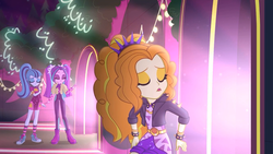 Size: 1920x1080 | Tagged: safe, screencap, adagio dazzle, aria blaze, sonata dusk, equestria girls, find the magic, g4, my little pony equestria girls: better together, adoragio, ariabetes, beautiful, converse, cute, eyes closed, female, shoes, singing, sneakers, sonatabetes, spiked wristband, taco dress, the dazzlings, the dazzlings have returned, trio, trio female, wristband