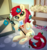 Size: 4048x4328 | Tagged: safe, artist:taneysha, roseluck, earth pony, pony, g4, my little pony: friendship is magic, season 9, student counsel, absurd resolution, cute, female, flowering branch, glue, looking at you, mare, mouth hold, rosabetes, scene interpretation, silly, silly pony, smiling, solo, stick