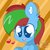 Size: 1197x1200 | Tagged: safe, artist:kittyrosie, oc, oc only, oc:bacon hoodie, pony, chest fluff, cute, ear fluff, heart, heart eyes, ocbetes, solo, watermark, wingding eyes