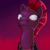 Size: 1000x1000 | Tagged: safe, artist:mightycockarts, tempest shadow, pony, unicorn, g4, my little pony: the movie, :t, animated, armor, behaving like a lizard, blinking, broken horn, derp, electricity magic, eye scar, eyeshadow, faic, female, glowing horn, gradient background, horn, majestic as fuck, makeup, mare, open up your *very* eyes, scar, solo, zzt