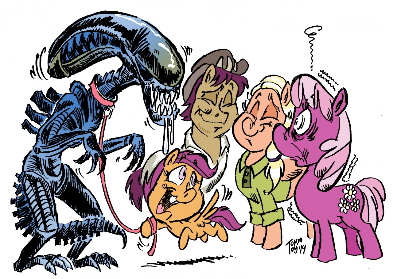 mane allgood, scootaloo, snap shutter, <b>alien</b>, xenomorph, g4, the last crusa...