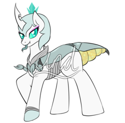 Size: 2436x2400 | Tagged: safe, artist:jolliapplegirl, oc, oc only, changeling, changeling queen, pony, commission, female, high res, mare, simple background, solo, transparent background