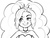 Size: 1425x1079 | Tagged: safe, artist:rileyav, edit, adagio dazzle, equestria girls, g4, black and white, blushing, bust, choker, disguise, disguised siren, female, gem, grayscale, monochrome, simple background, siren gem, smiling, smirk, solo, white background