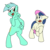 Size: 1000x1000 | Tagged: safe, artist:bennimarru, bon bon, lyra heartstrings, sweetie drops, earth pony, pony, g4, atg 2019, belly button, bipedal, colored, duo, flat colors, four fingers, hand, hand on hip, hands on pony, hoof hands, newbie artist training grounds, noblewoman's laugh, open mouth, simple background, suddenly hands, that pony sure does love hands, transparent background, worried