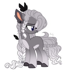 Size: 1198x1306 | Tagged: safe, artist:mintoria, oc, oc only, oc:sonya, earth pony, pony, female, glasses, mare, nose piercing, piercing, simple background, solo, transparent background