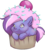 Size: 548x613 | Tagged: safe, artist:kez, oc, oc only, oc:berry frost, pony, cupcake, food, simple background, solo, sprinkles, transparent background