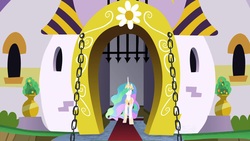 Size: 1920x1080 | Tagged: safe, screencap, princess celestia, pony, between dark and dawn, g4, canterlot castle, female, lotta little things, mare, solo