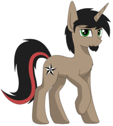 Size: 1598x1782 | Tagged: safe, artist:lonebigcity, oc, oc only, oc:lonebigcity, pony, unicorn, male, simple background, solo, standing, transparent background
