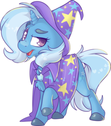 Size: 7053x8061 | Tagged: safe, artist:cutepencilcase, trixie, pony, unicorn, g4, cape, chest fluff, clothes, cute, female, hat, open mouth, raised hoof, simple background, solo, transparent background, trixie's cape, trixie's hat