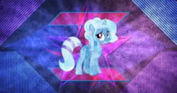 Size: 4096x2160 | Tagged: safe, artist:laszlvfx, edit, trixie, crystal pony, pony, unicorn, g4, female, looking back, mare, solo, wallpaper, wallpaper edit