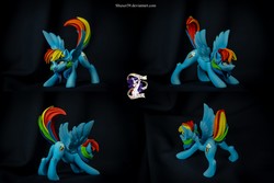 Size: 11096x7402 | Tagged: safe, artist:ramiras, artist:shuxer59, artist:v747, rainbow dash, pegasus, pony, g4, absurd resolution, craft, female, irl, iwtcird, mare, meme, photo, raised tail, sculpture, solo, spread wings, tail, wings