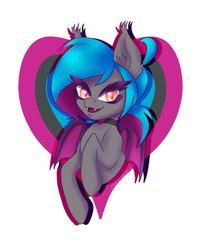 Size: 822x1024 | Tagged: safe, artist:xxcommandershepardxx, oc, oc only, oc:dusk desire, bat pony, anthro, anthro oc, bat pony oc, big ears, female, looking at you, mare, open mouth, partial nudity, simple background, solo