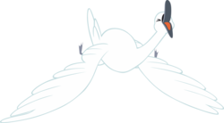 Size: 10033x5541 | Tagged: safe, artist:memnoch, bird, swan, ambiguous gender, animal, open beak, simple background, solo, spread wings, transparent background, vector, wings