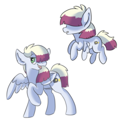 Size: 1024x989 | Tagged: safe, artist:paisleyperson, oc, oc only, oc:ruffled feathers, pegasus, pony, female, hair over one eye, mare, offspring, parent:featherweight, parent:wind sprint, simple background, solo, transparent background