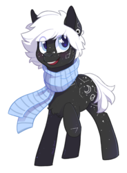 Size: 912x1240 | Tagged: safe, artist:shady-bush, oc, oc only, oc:leo, earth pony, pony, clothes, male, scarf, simple background, solo, stallion, transparent background