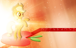 Size: 1920x1200 | Tagged: source needed, safe, artist:vexx3, edit, applejack, earth pony, pony, g4, female, solo, vector, wallpaper, wallpaper edit